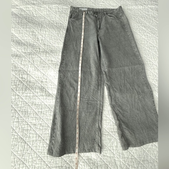Zara Gray Flare Wide Leg Jeans High-Waisted - Picture 3 of 11